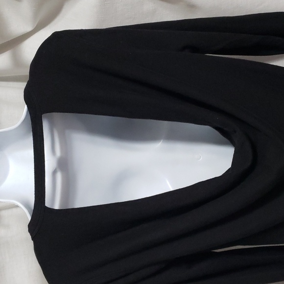 BCBG MaxAzria. EUC. Black Sweater Dress; Long Sleeved; Statement Back.  Size S. - Picture 8 of 16